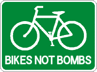 (a 'Bikes Not Bombs' graphic)