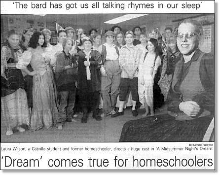 Cast photo from the 12/9/98 Santa Cruz Sentinel
